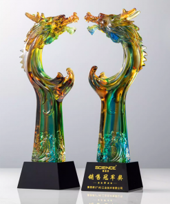 Dragon Shape Crystal Trophy